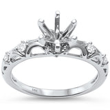 <span>DIAMOND CLOSEOUT! </span>.12ct F VS2 14k White Gold Diamond Semi Mount Ring Size 6.5