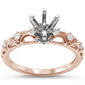 <span>DIAMOND CLOSEOUT! </span>.15ct F VS2 14k Two Tone Rose & White Gold Diamond Semi Mount Ring Size 6.5