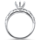 <span>DIAMOND CLOSEOUT! </span>.12ct F VS2 14k White Gold Diamond Semi Mount Ring Size 6.5