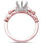 <span>DIAMOND CLOSEOUT! </span>.08ct F VS2 14k Two Tone Rose & White Gold Diamond Semi Mount Ring Size 6.5