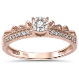 <span>DIAMOND CLOSEOUT! </span>.18ct G SI 14kt Rose Gold Engagement Promise Diamond Ring Size 6.5