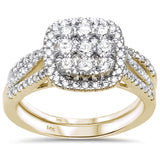 <span>DIAMOND CLOSEOUT! </span> 1.04ct 14k Yellow Gold Diamond Engagement Wedding Ring Set Size 6.5
