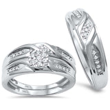 .27ct G SI 10kt White Gold His and Hers Diamond Ring Matching Set