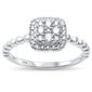 .27ct G SI 14kt White Gold Square Diamond Engagement Promise Ring Size 6.5