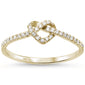 .15ct 14k Yellow Gold Love Heart Knot Forever Diamond Ring Size 6.5