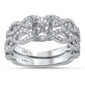 <span>DIAMOND CLOSEOUT! </span>.66ct G SI 14k White Gold Infinity Band Diamond Semi Mount Engagement Bridal Set