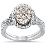 .98ct 14k Two Tone Oval Diamond Engagement Rinze 6.5