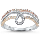 .24ct G SI 14kt Three Tone Gold Art Deco Diamond Ring Size 6.5