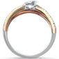 .24ct G SI 14kt Three Tone Gold Art Deco Diamond Ring Size 6.5