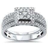 <span>¡LIQUIDACIÓN DE DIAMANTES! </span>.77ct G SI 14kt Oro Blanco Anillo de Compromiso de Diamantes Princesa Talla 6.5