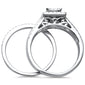 <span style="color:purple">SPECIAL!</span>.77ct G SI 14kt White Gold Princess Diamond Engagement Bridal Set Ring Size 6.5