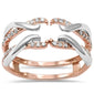 <span>DIAMOND CLOSEOUT! </span>.21ct 14kt Two Tone Gold Modern Open Diamond Ring Size 6.5