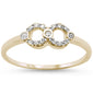 .10ct 14k Yellow Gold Diamond Heart Infinity Love Ring Size 6.5