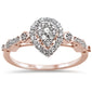 .34ct 14k Pear Shaped Rose Gold Diamond Engagement Wedding Ring Size 6.5