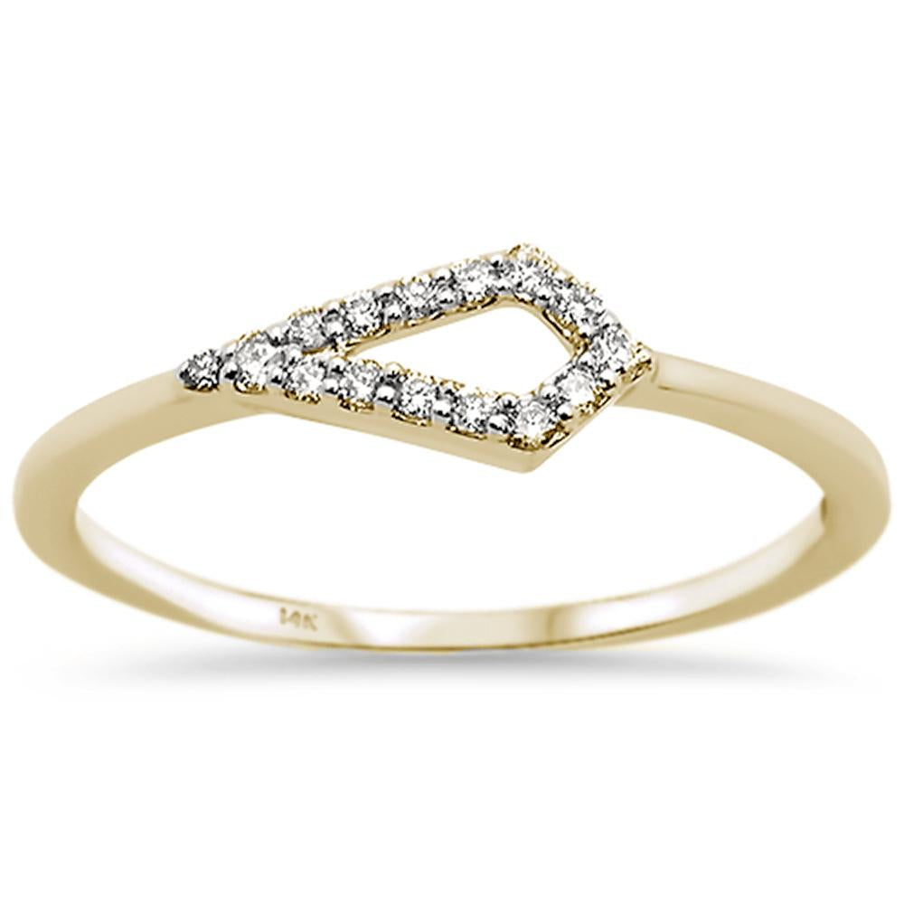 .10ct 14k Yellow Gold Diamond Trendy Ring Size 6.5