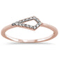.10ct 14k Rose Gold Diamond Trendy Ring Size 6.5