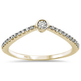 <span>DIAMOND CLOSEOUT! </span>.17ct 14k Yellow Gold Diamond Chevron Trendy Ring Size 6.5