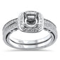 <span>DIAMOND CLOSEOUT! </span>.37ct 14k White Gold Diamond Semi Mount Engagement Ring Bridal Set