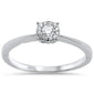 .15ct 14k White Gold Diamond Solitaire Promise Engagement Rinze 6.5