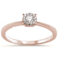 .15ct 14k Rose Gold Diamond Promise Engagement Ring Size 6.5