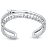<span>DIAMOND CLOSEOUT! </span>.17ct 14k White Gold Open Midi Fashion Diamond Rinze 6.5