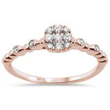 <span>DIAMOND CLOSEOUT! </span> .25ct 14k Rose Gold Diamond Promise Engagement Ring Size 6.5