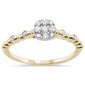 .27ct 14K Two Tone Gold Round Diamond Solitaire Engagement Ring Size 6.5