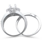 <span>DIAMOND CLOSEOUT! </span>.59ct 14k White Gold Diamond Engagement Bridal Set Semi mount Ring Size 6.5