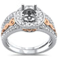 <span>DIAMOND CLOSEOUT! </span>0.63cts 14k Two Tone Semi-Mount Diamond Ring Size 6.5
