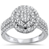 <span>DIAMOND CLOSEOUT! </span> 1.0ct 14k White Gold Round Diamond Engagement Rinze 6.5