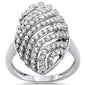 <span>DIAMOND  CLOSEOUT! </span>.97ct 14k White Gold Diamond Cocktail Statement Ring Size 6.5