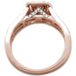 <span style="color:purple">SPECIAL!</span>.91ct 14k Rose Gold Square Diamond Engagement Ring Size 6.5