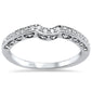 .20ct 14k White Gold Diamond Accent Wedding Band Ring Size 6.5