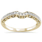 .20ct 14k Yellow Gold Diamond Curved Accent Anniversary Wedding Band Ring