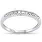 .24ct 14k White Gold Round Diamond Channel Set Wedding Band Ring