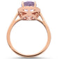 <span>GEMSTONE CLOSEOUT </span>! 1.78cts 10k Rose Gold Oval Amethyst & Diamond Ring Size 6.5