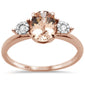 <span>GEMSTONE CLOSEOUT </span>! 1.31ct 10K Rose Gold Natural Morganite & Diamond Ring Size 6.5