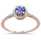 <span>GEMSTONE CLOSEOUT </span>! .64ct F SI 10K Rose Gold Diamond & Tanzanite Gemstone Ring