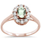 <span>GEMSTONE CLOSEOUT </span>! .70ct 10K Rose Gold Oval Green Amethyst & Diamond Ring Size 6.5