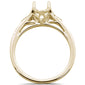 <span>DIAMOND CLOSEOUT! </span>0.16cts 14k Yellow Gold Semi-Mount Diamond Ring Size 6.5