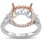<span>DIAMOND CLOSEOUT! </span>0.32cts 14k Two Tone Semi-Mount Diamond Ring Size 6.5