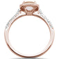 <span>GEMSTONE CLOSEOUT </span>! 1.03cts 10k Rose Gold Cushion Morganite & Diamond Ring Size 6.5