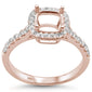 <span>DIAMOND CLOSEOUT! </span>.43ct 14kt Rose Gold Diamond Semi-Mount Ring Size 6.5