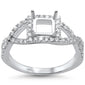 <span>DIAMOND CLOSEOUT! </span>.49ct 14kt White Gold Diamond Semi-Mount Ring Size 6.5