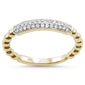 .15ct 14k Yellow Gold Diamond Stackable Wedding Trendy Band Size 6.5