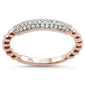 .18ct 14k Rose Gold Diamond Stackable Wedding Trendy Band Size 6.5