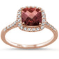 <span>GEMSTONE CLOSEOUT </span>! 1.55ct 10k Rose Gold Garnet & Diamond Ring Size 6.5