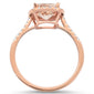 <span>GEMSTONE CLOSEOUT </span>! 1.35cts 10k Rose Gold Cushion Morganite & Diamond Ring