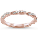 <span>DIAMOND CLOSEOUT! </span>.27cts 14k Rose Gold Diamond Ring Size 6.5