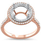 <span>DIAMOND CLOSEOUT! </span>.41cts 10k Two Tone Gold & Diamond Semi-Mount Ring